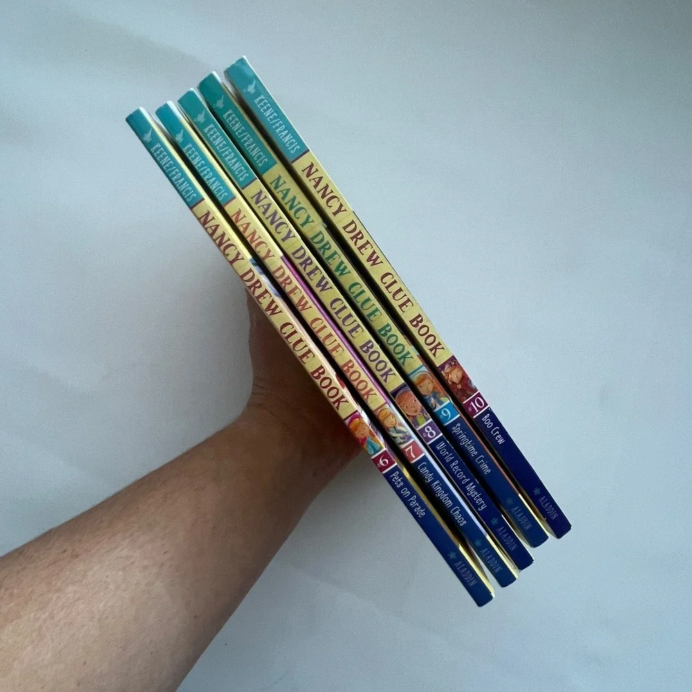 Nancy‎ Drew Clue Book Paperback Books 6-10 By: Carolyn Keene, Lot of 5 Books